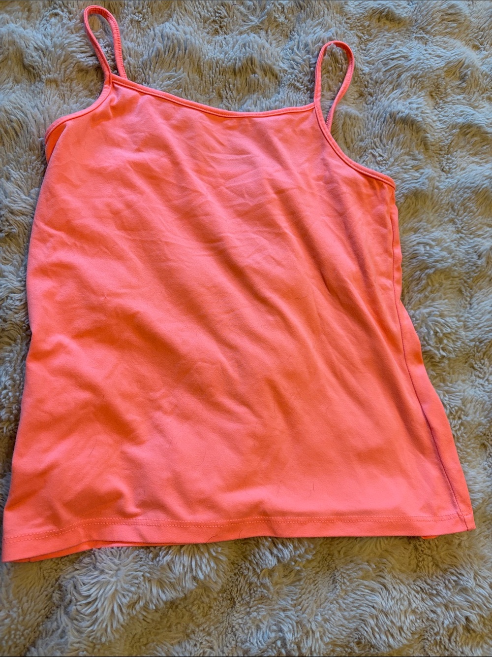 wonder nation Coral Pink Spaghetti Strap Tank Top